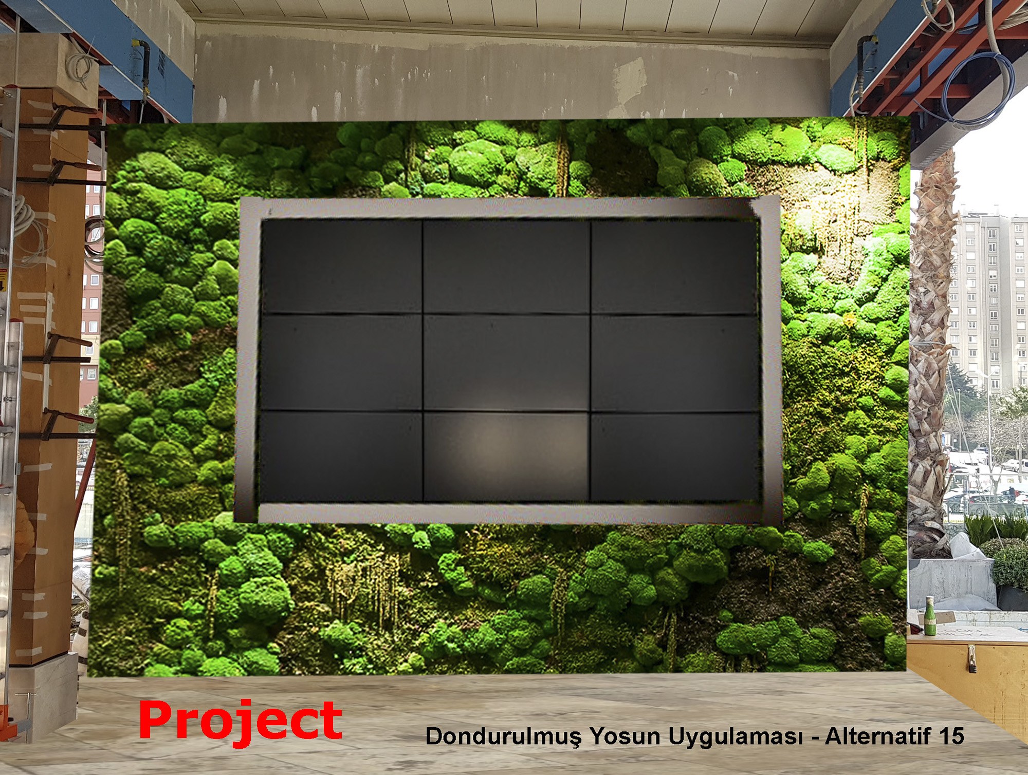 Ekran çevresi · Birinci duvar · Proje · Alternatif 15