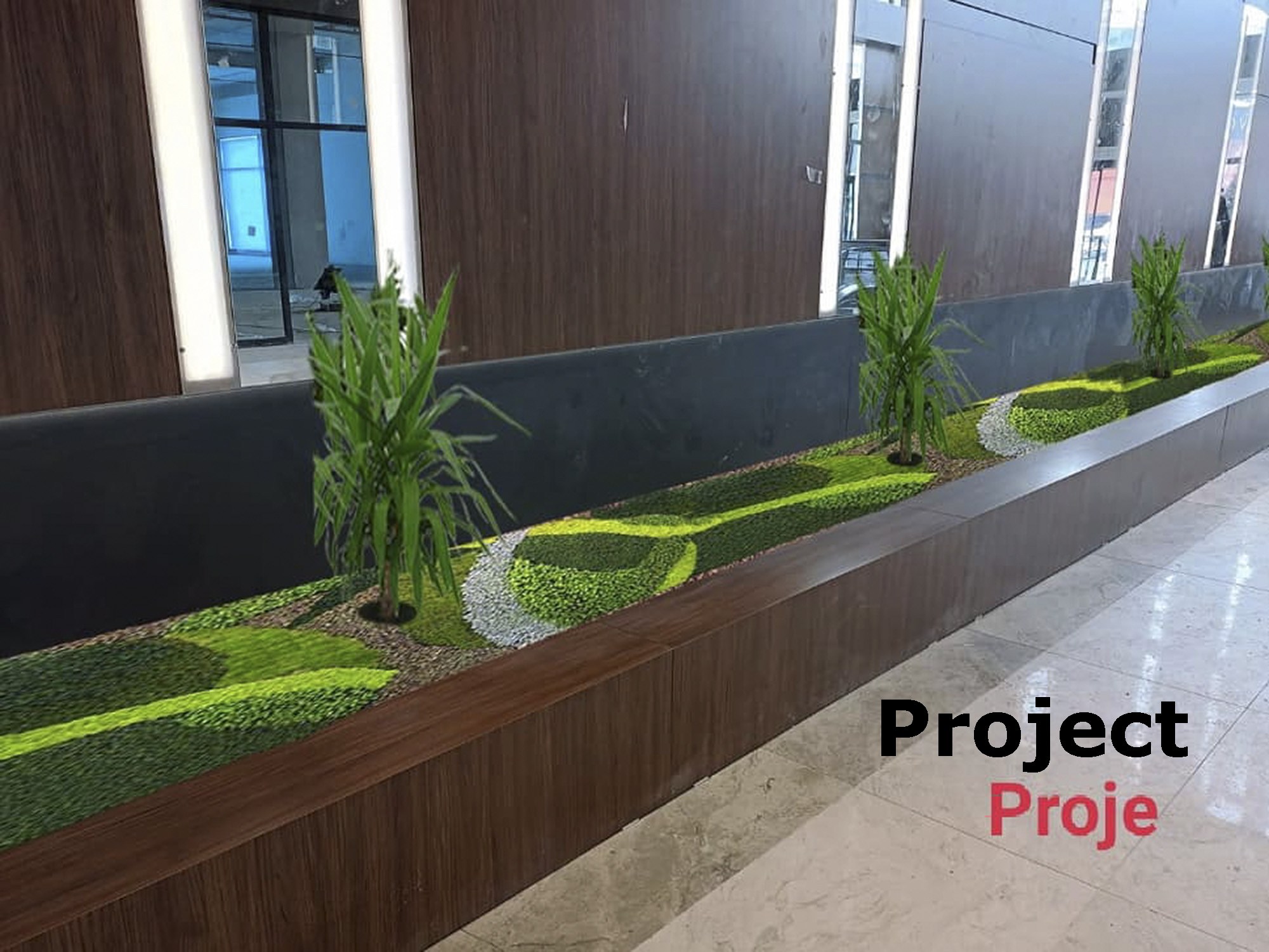 İç mekân bitki havuzu · 2020 · Proje · Bitki ve yosun kompozisyonu