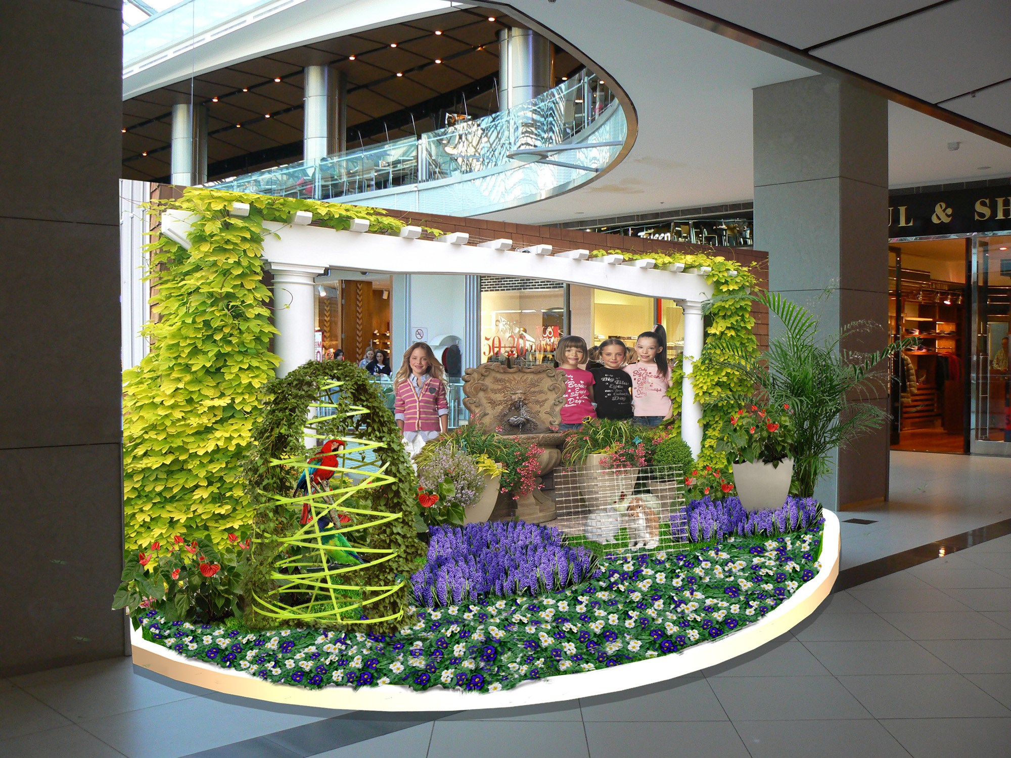Üst kat · Pergola ve çiçekli bahçe alanı · Proje · Kullanım senaryosu