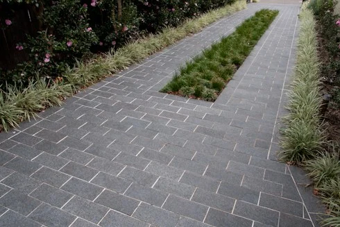 Bahçe yolu · Bazalt kaplama · Sonrası · Bazalt yol