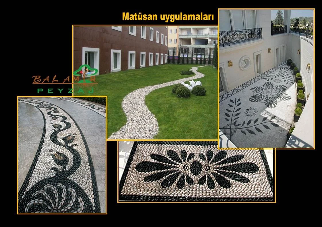 Çakıl ve mozaik kaplamalar · Uygulama seçkisi · Birden fazla alan