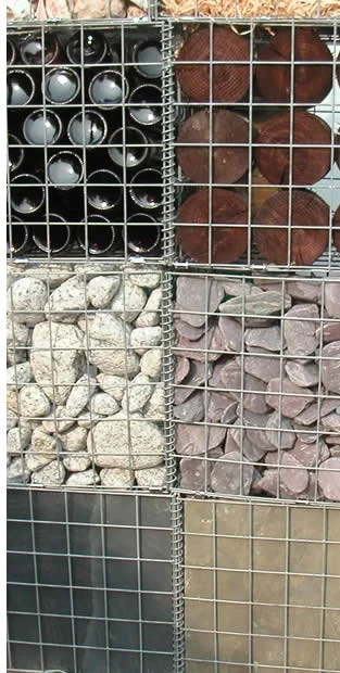 Gabion dolgu · Malzeme örnekleri · Malzeme · Taş, ahşap ve cam dolgu örnekleri