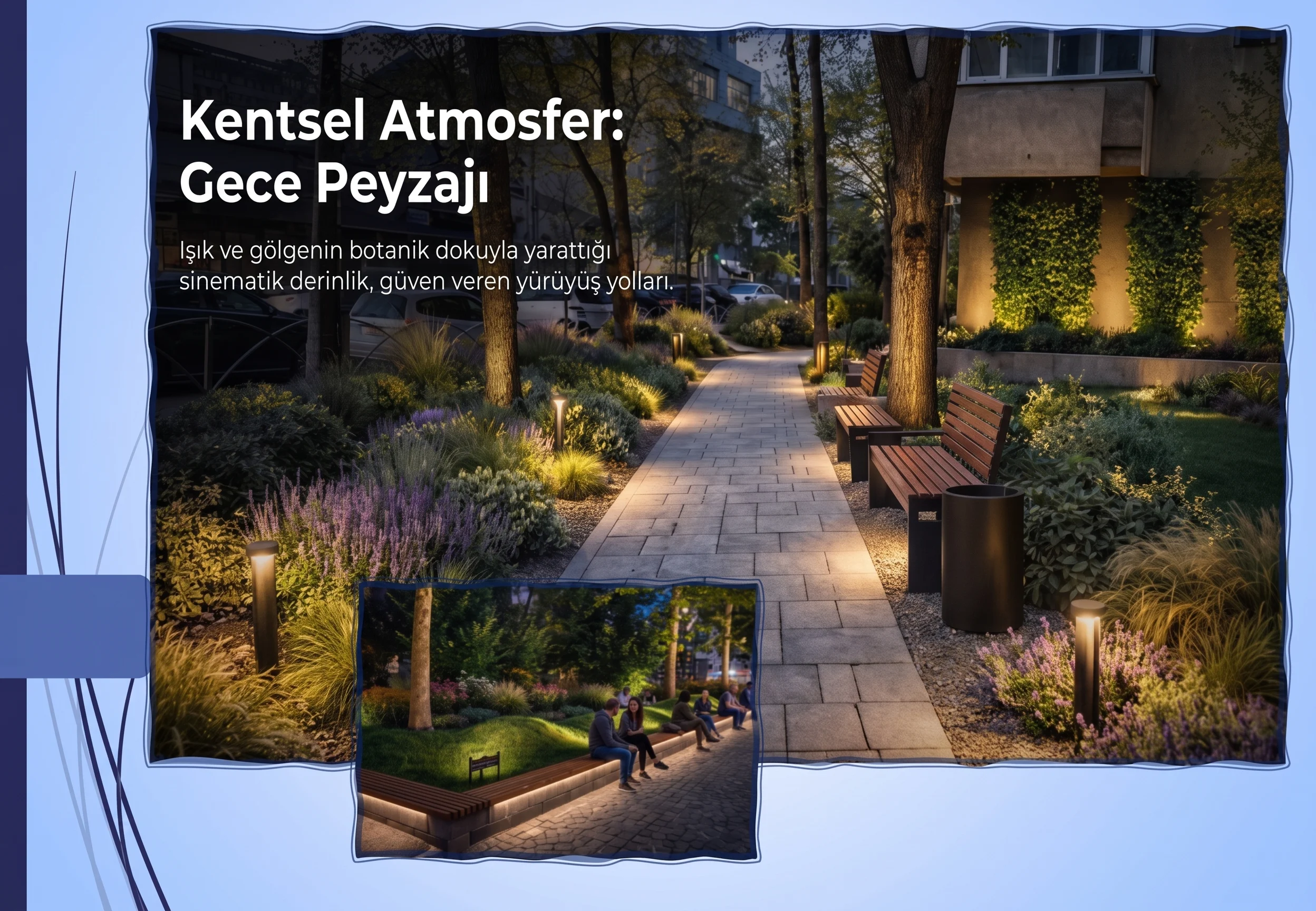 Gece peyzajı · Tasarım görselleştirmesi
