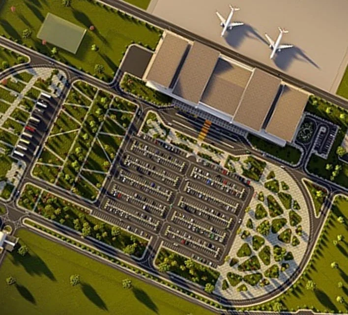 Havalimanı · 3D terminal ve çevre düzenleme projesi