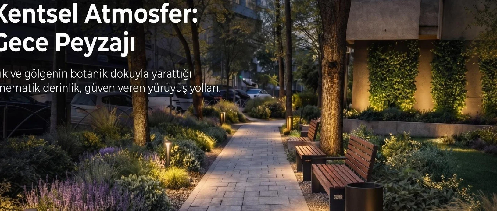 Kentsel gece peyzajı · Katalog tasarım önerisi