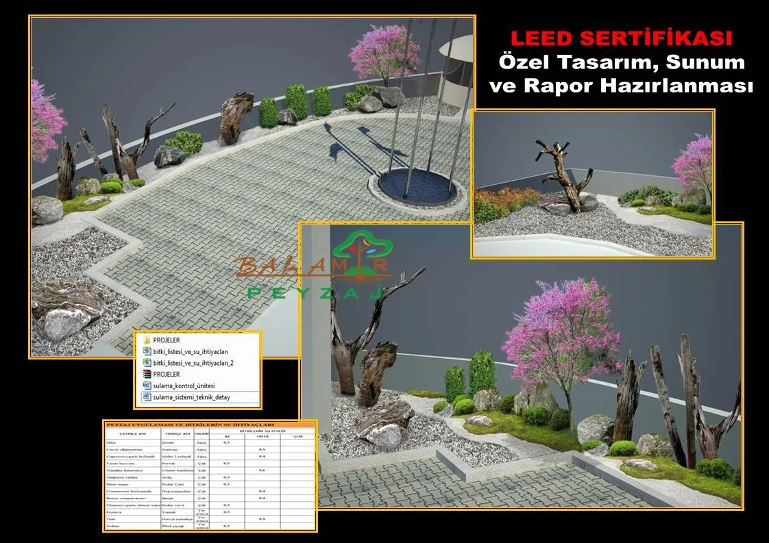 Peyzaj tasarımı, sunum ve raporlama · Proje · LEED çalışması