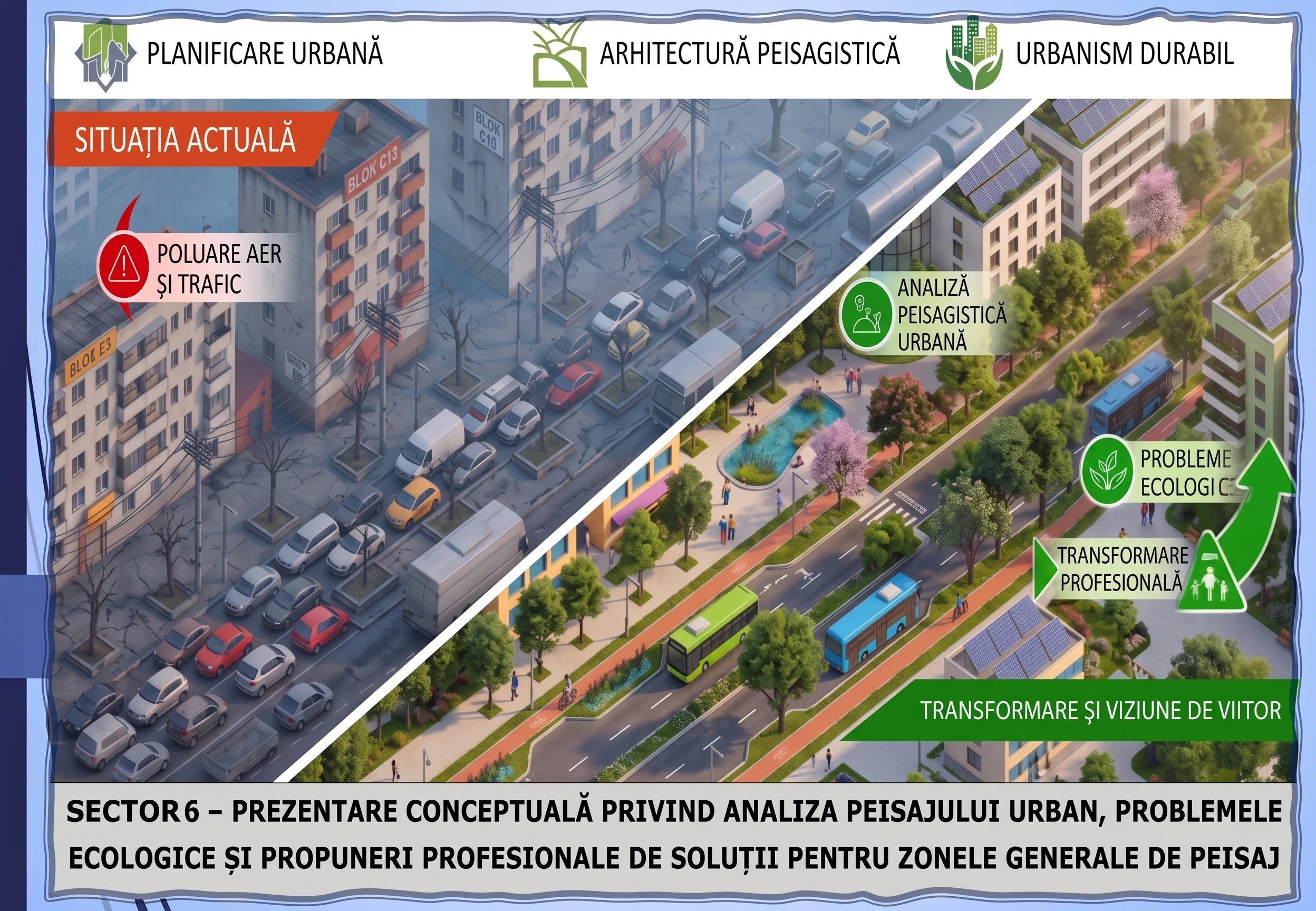 Sektör 6 · Kentsel peyzaj konsept önerisi