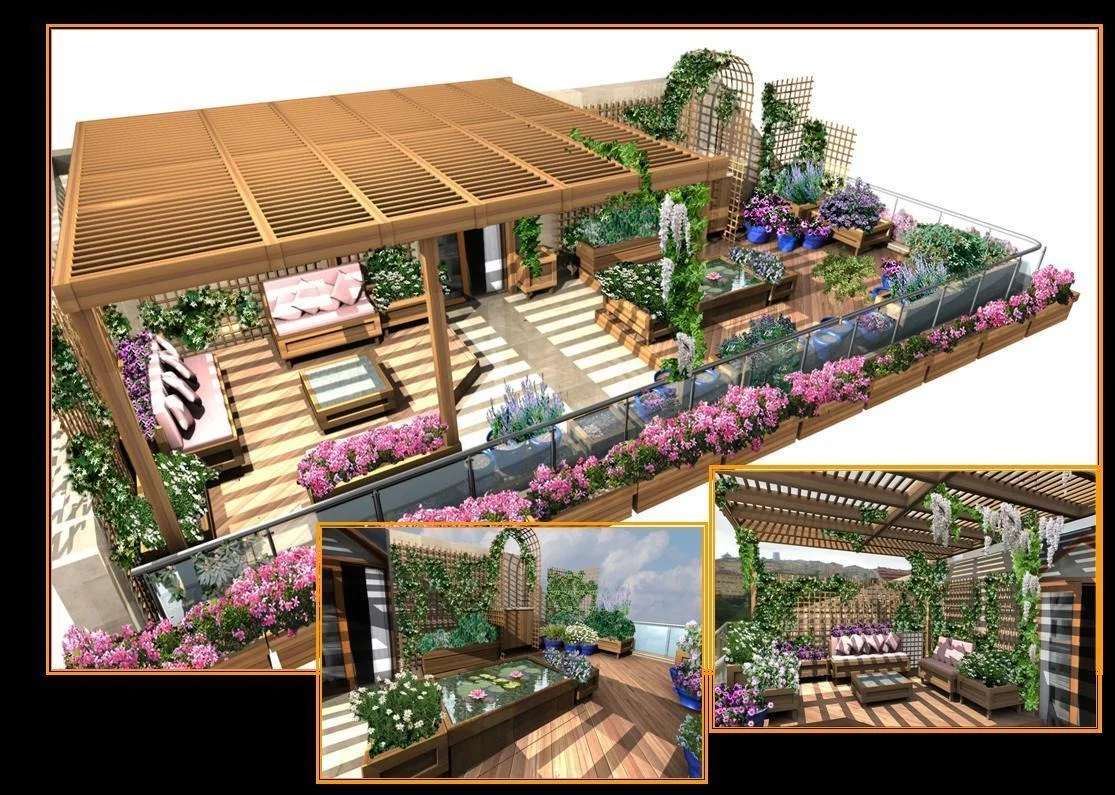 Pergola ve teras · 3D proje sunumu