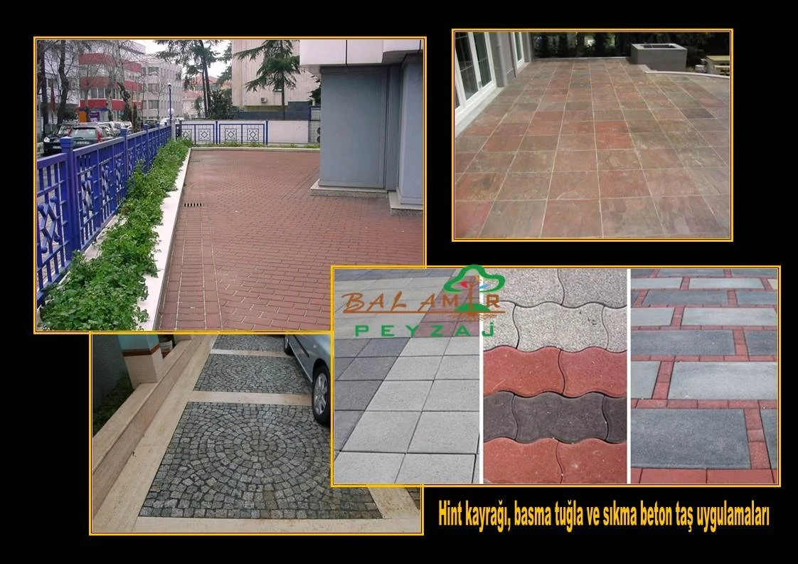 Tuğla ve beton taş kaplamalar · Uygulama seçkisi · Birden fazla alan